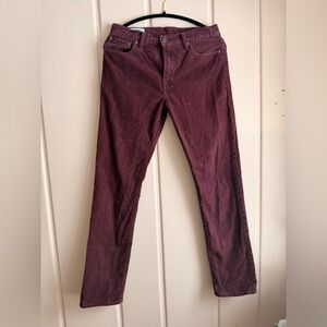 GAP Men's Burgundy Corduroy Pants
